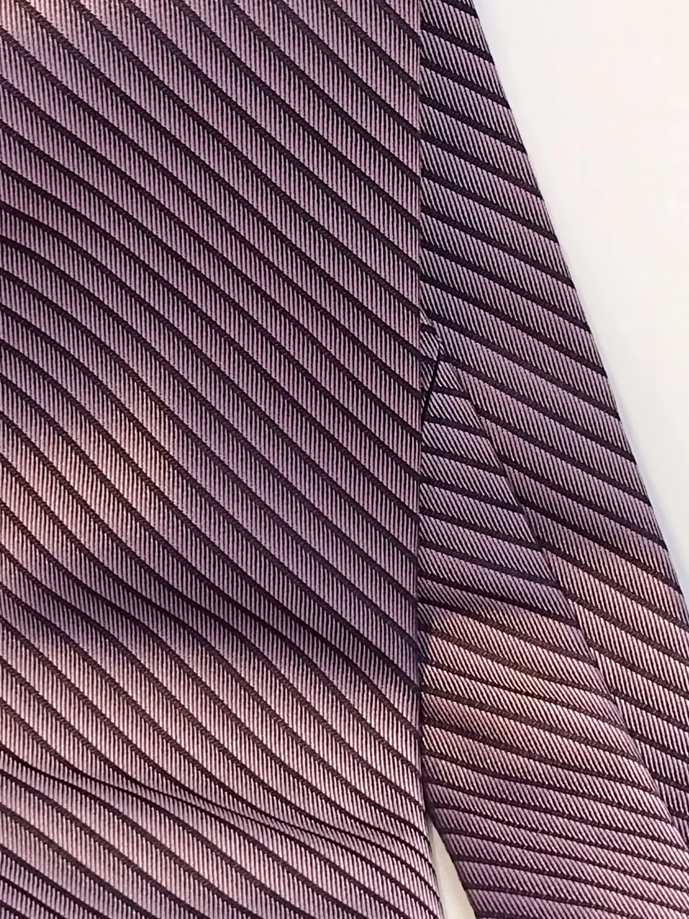 Van Heusen Lavender and Black Diagonal Striped Tie